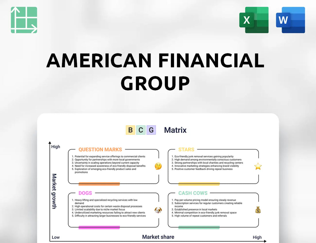 American Financial Group Boston Consulting Group Matrix