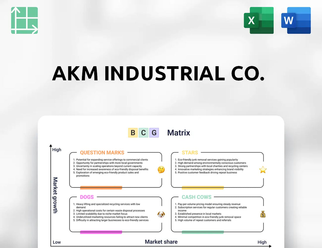 AKM Industrial Co. Boston Consulting Group Matrix