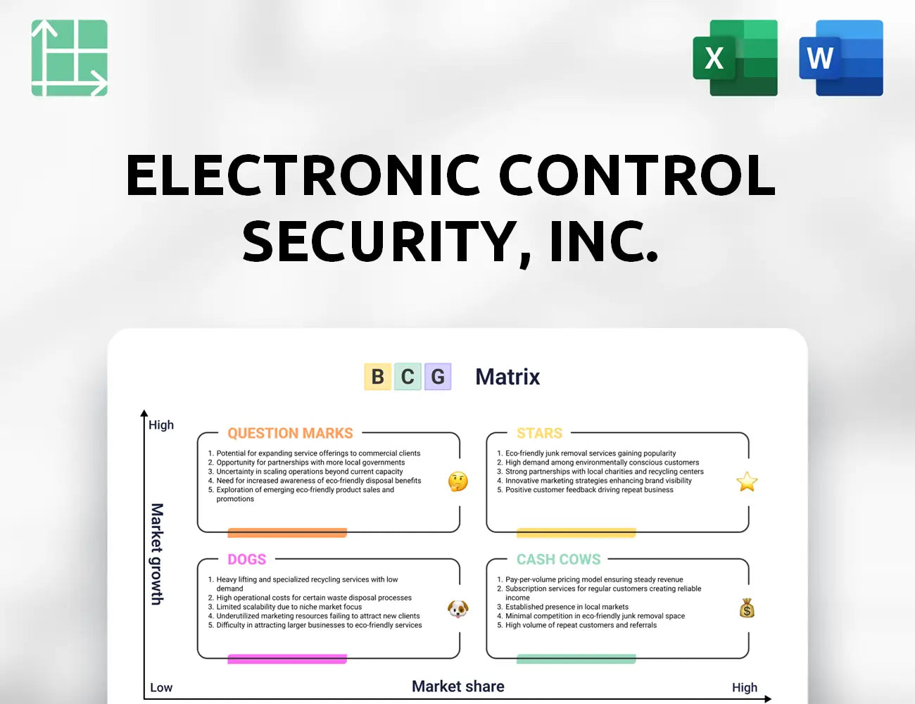 Electronic Control Security, Inc. Boston Consulting Group Matrix
