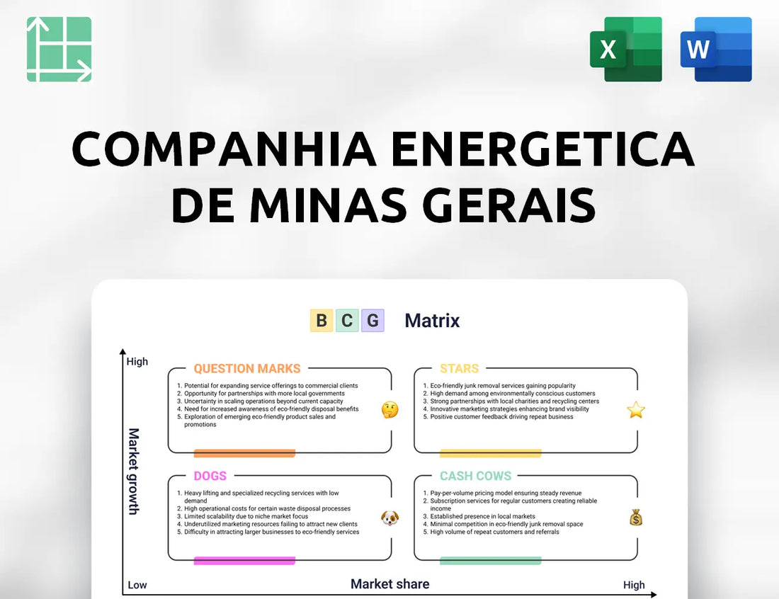 Companhia Energetica de Minas Gerais Boston Consulting Group Matrix