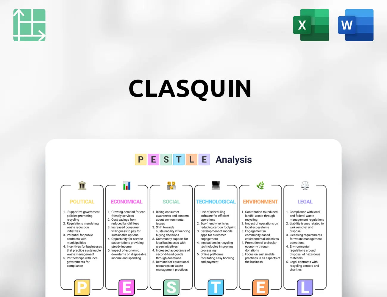 Clasquin PESTLE Analysis