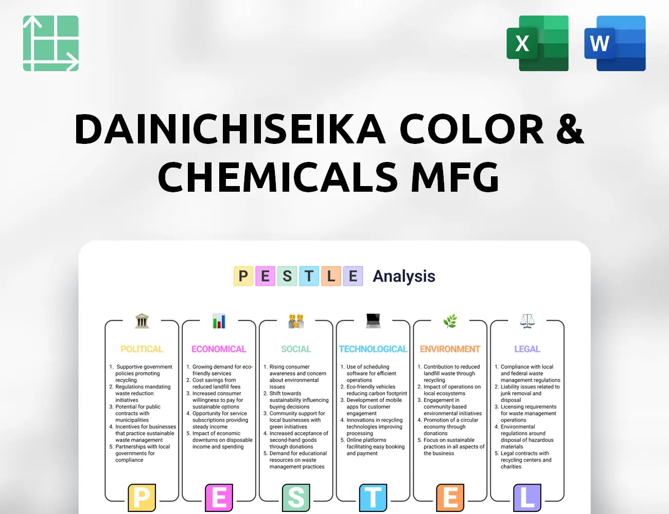 Dainichiseika Color & Chemicals Mfg PESTLE Analysis