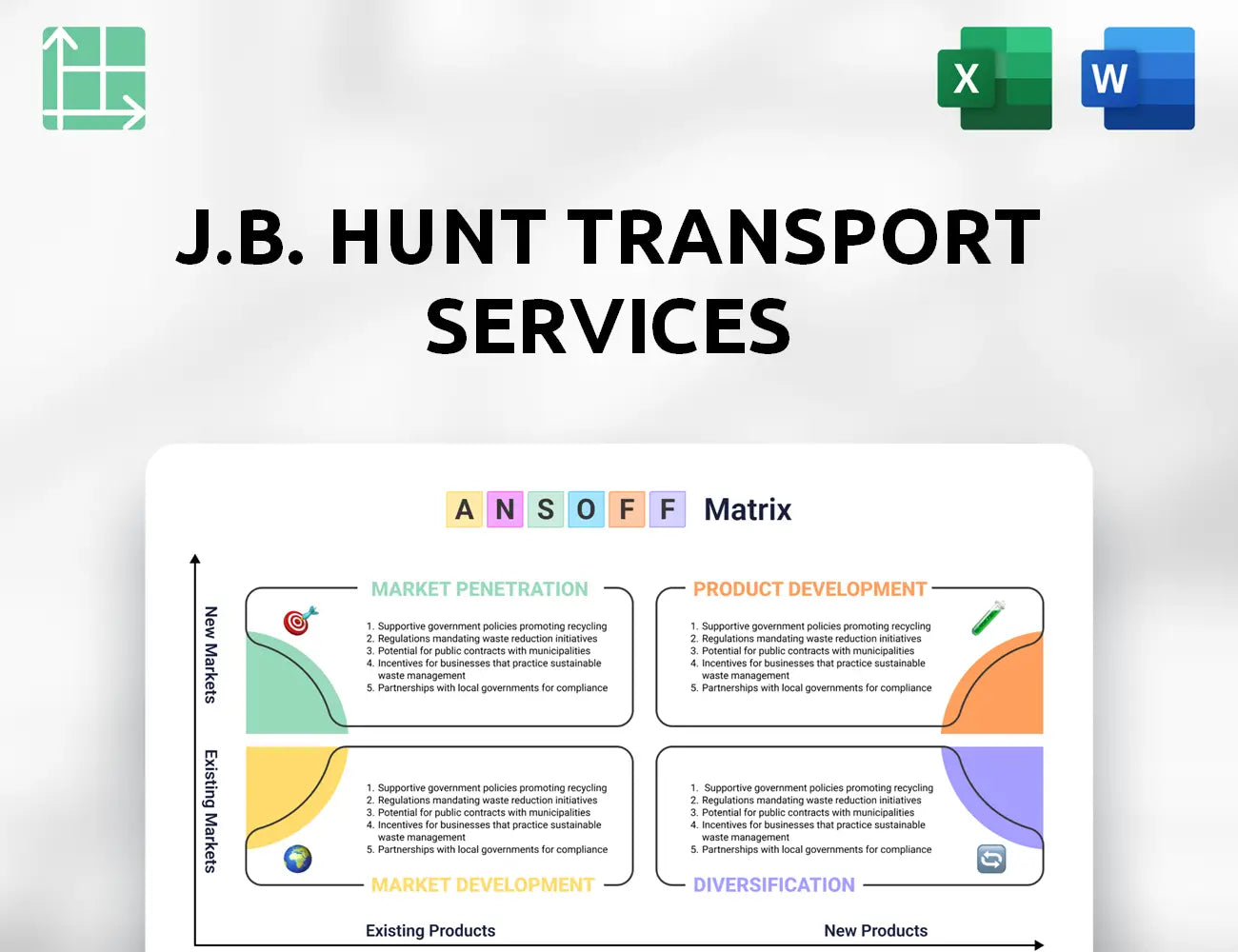 J.B. Hunt Transport Services Ansoff Matrix