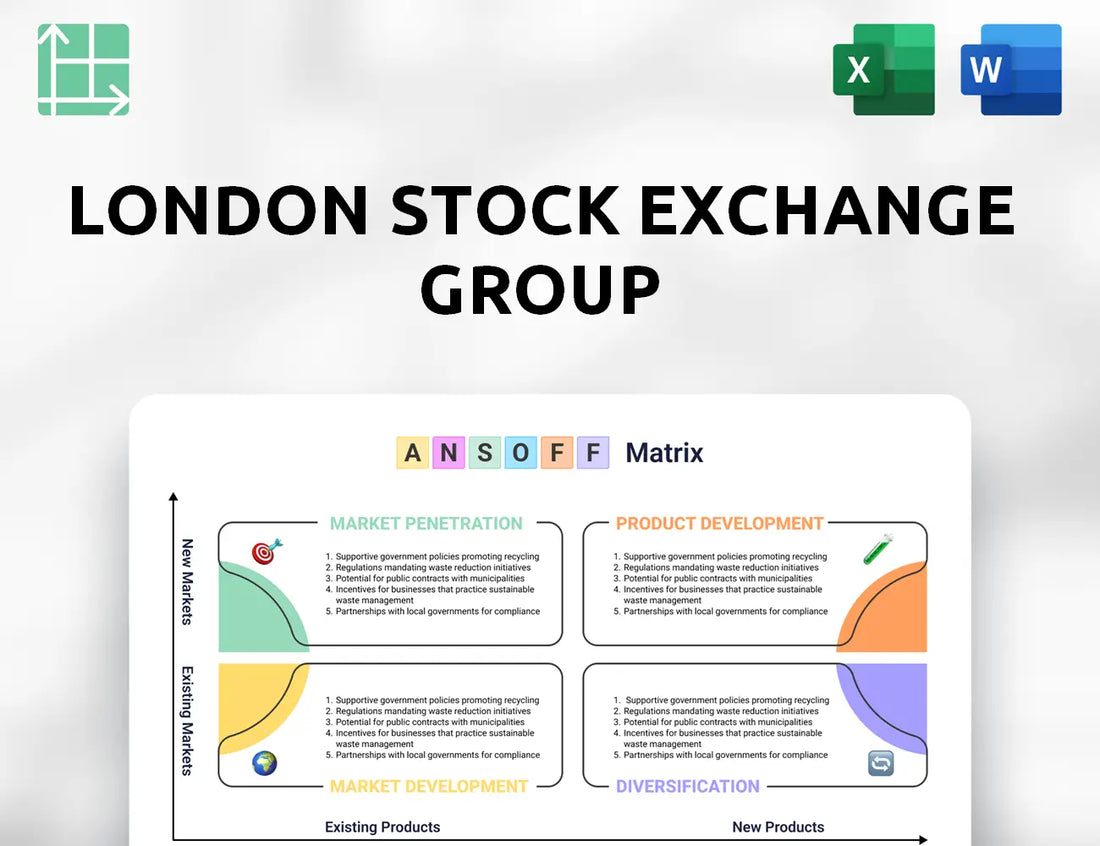 London Stock Exchange Group Ansoff Matrix
