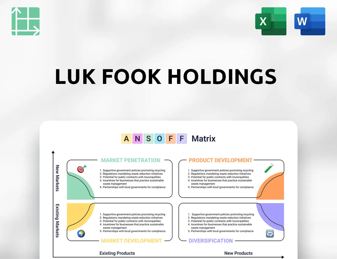 Luk Fook Holdings Ansoff Matrix