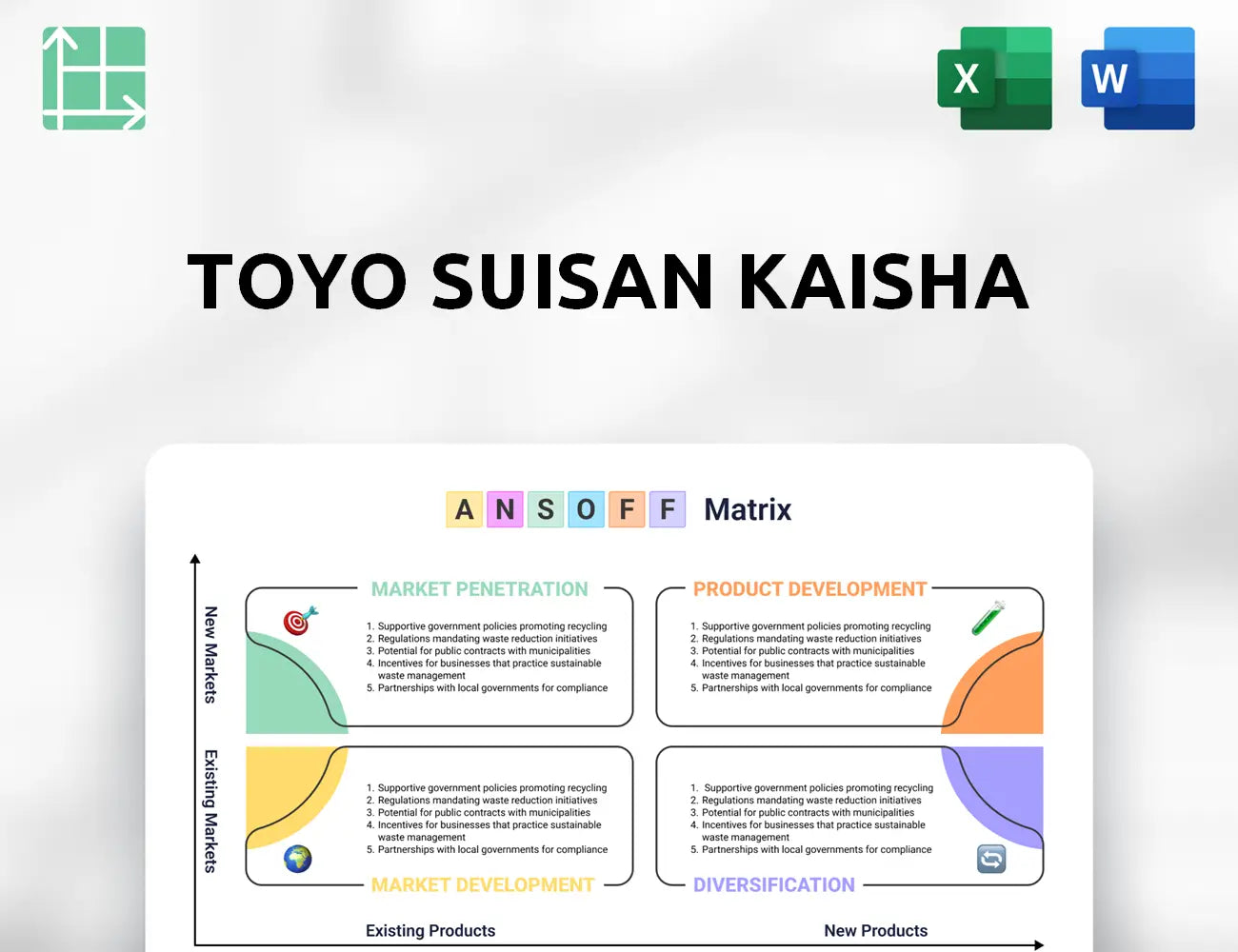 Toyo Suisan Kaisha Ansoff Matrix