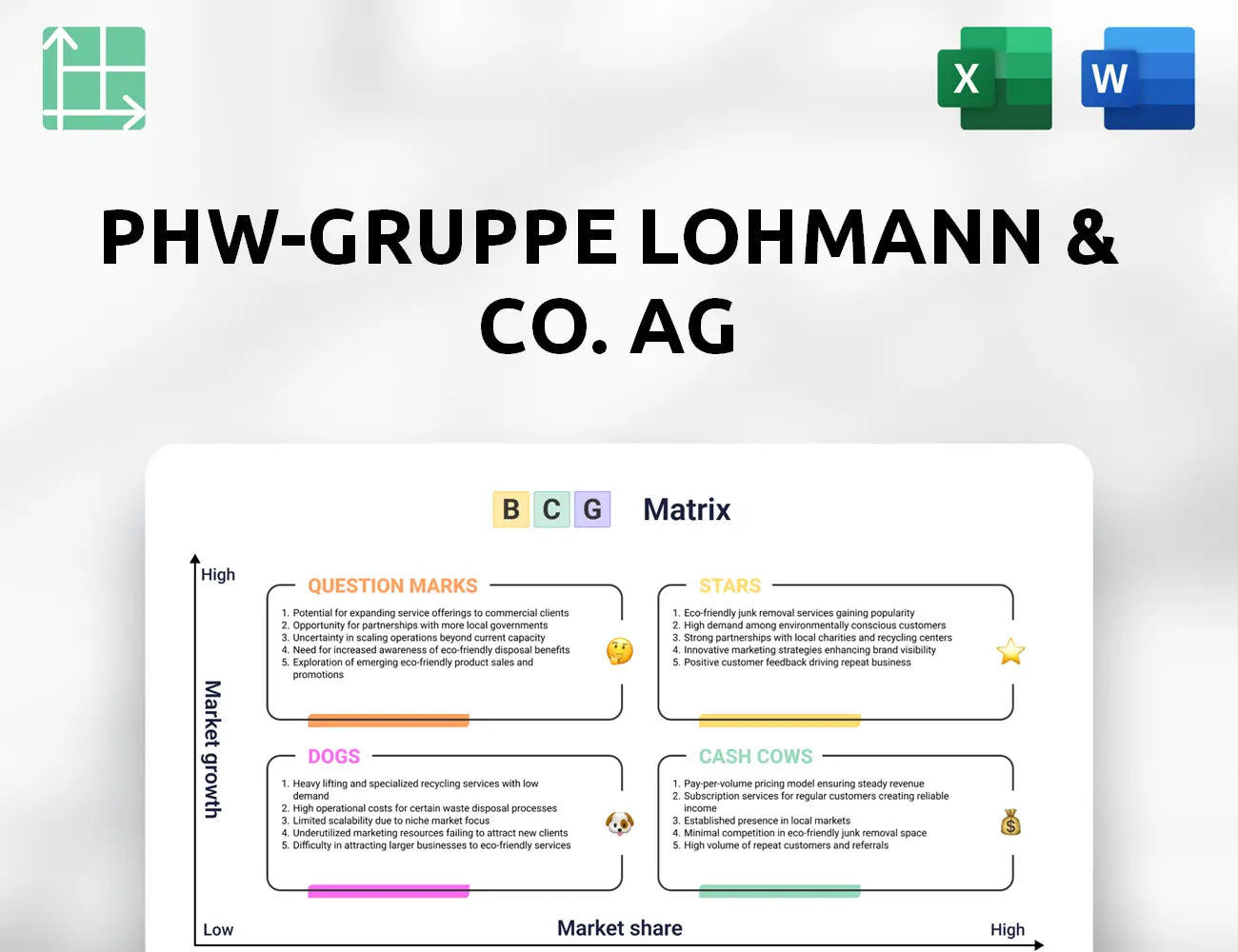 PHW-Gruppe LOHMANN & CO. AG  Boston Consulting Group Matrix