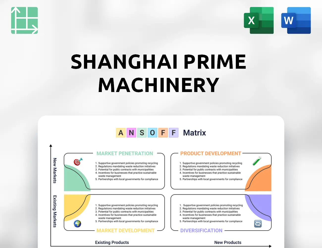 Shanghai Prime Machinery Ansoff Matrix