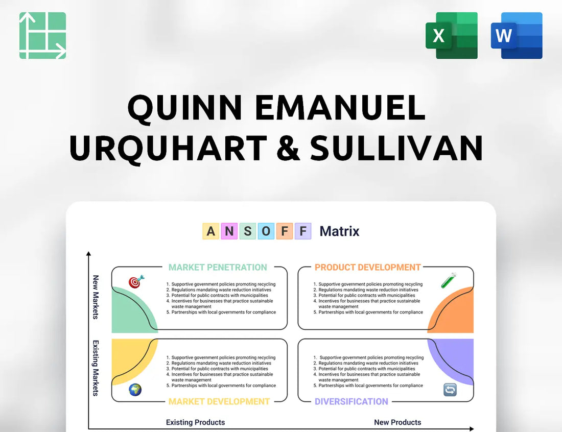 Quinn Emanuel Urquhart & Sullivan Ansoff Matrix