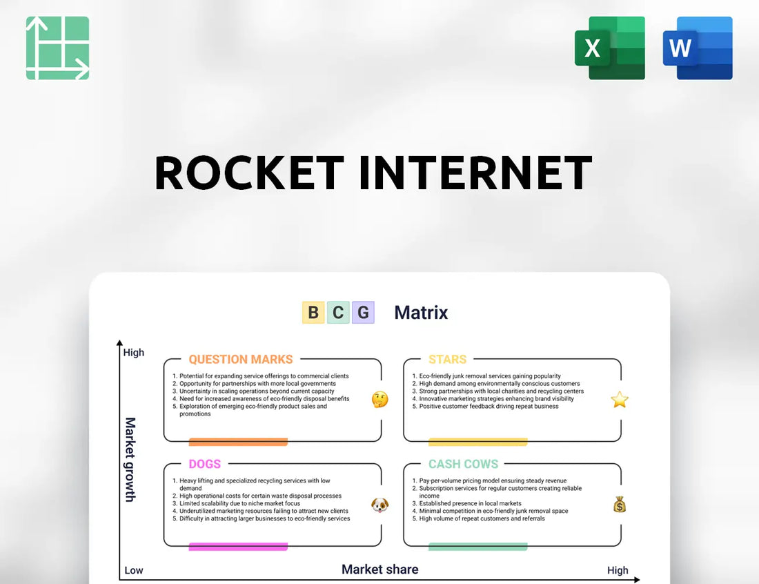 Rocket Internet Boston Consulting Group Matrix