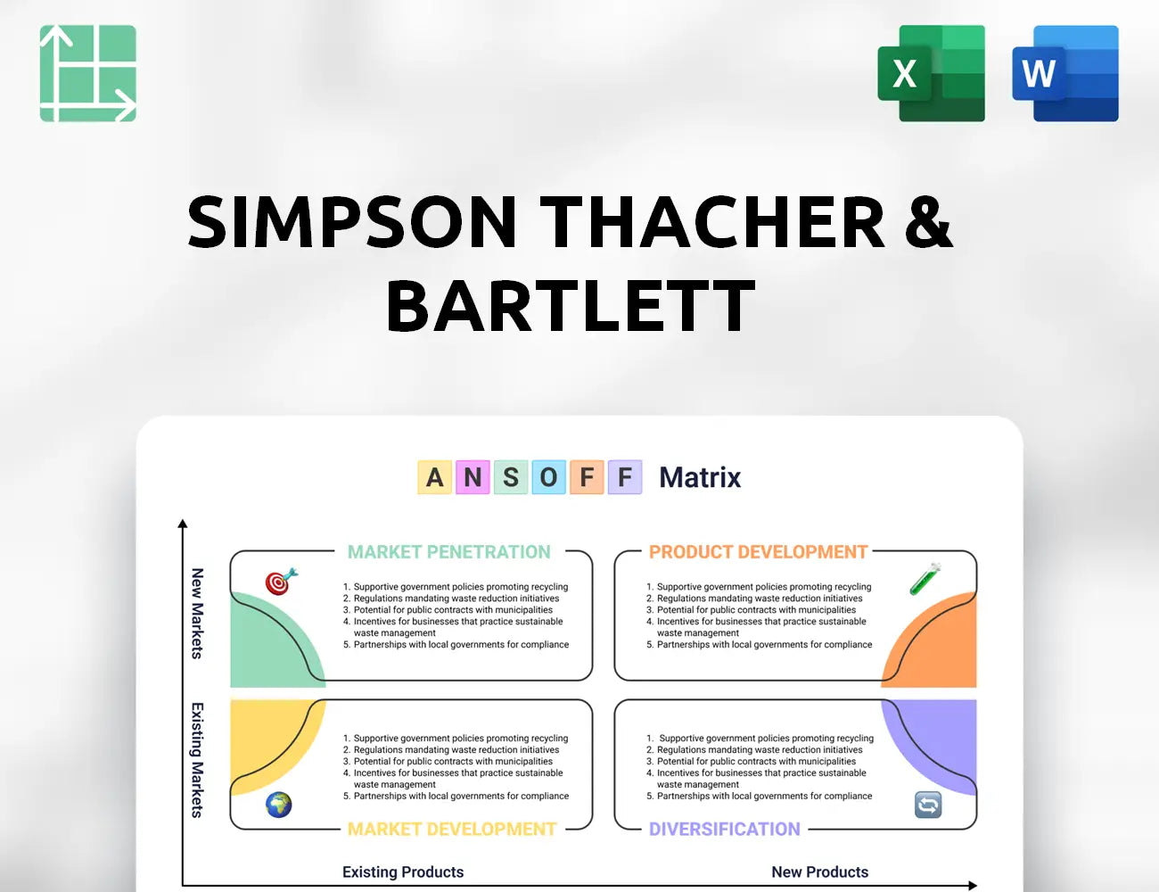 Simpson Thacher & Bartlett Ansoff Matrix