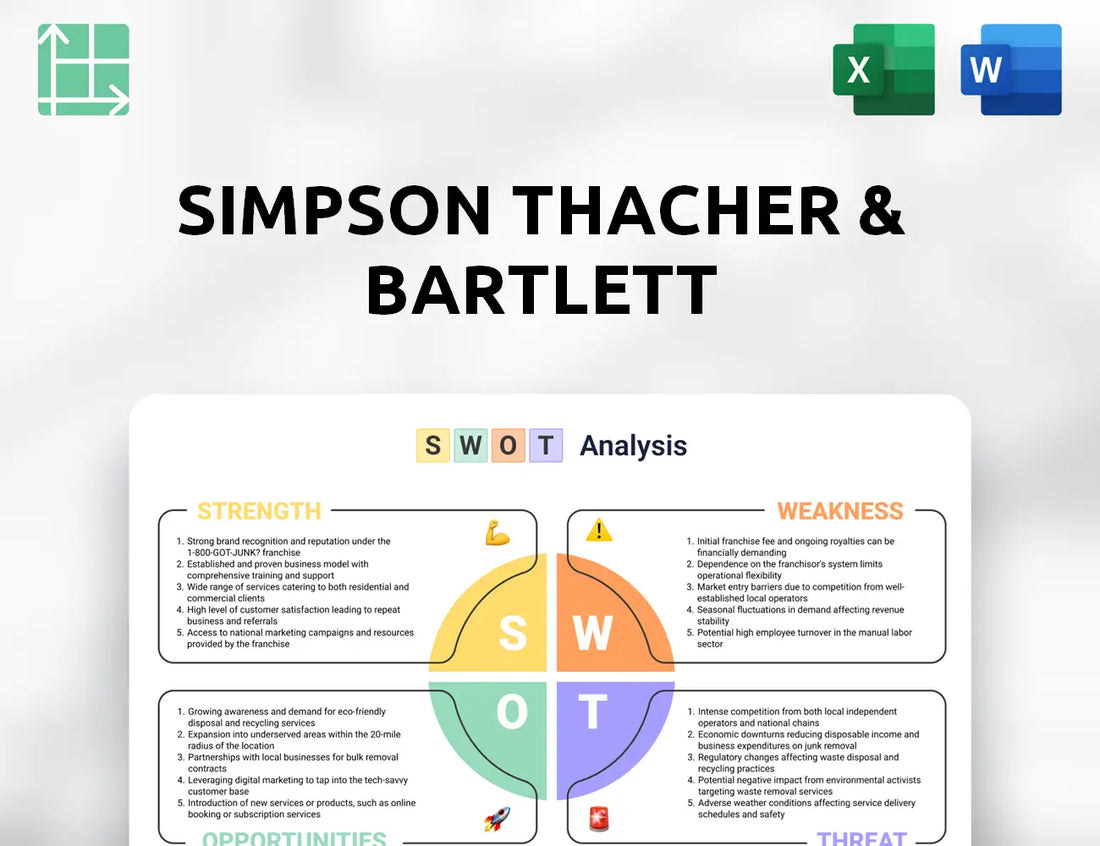 Simpson Thacher & Bartlett SWOT Analysis