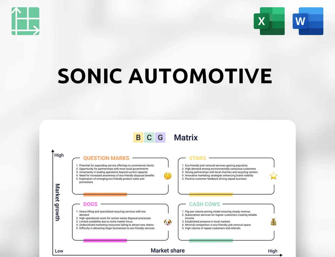 Sonic Automotive Boston Consulting Group Matrix