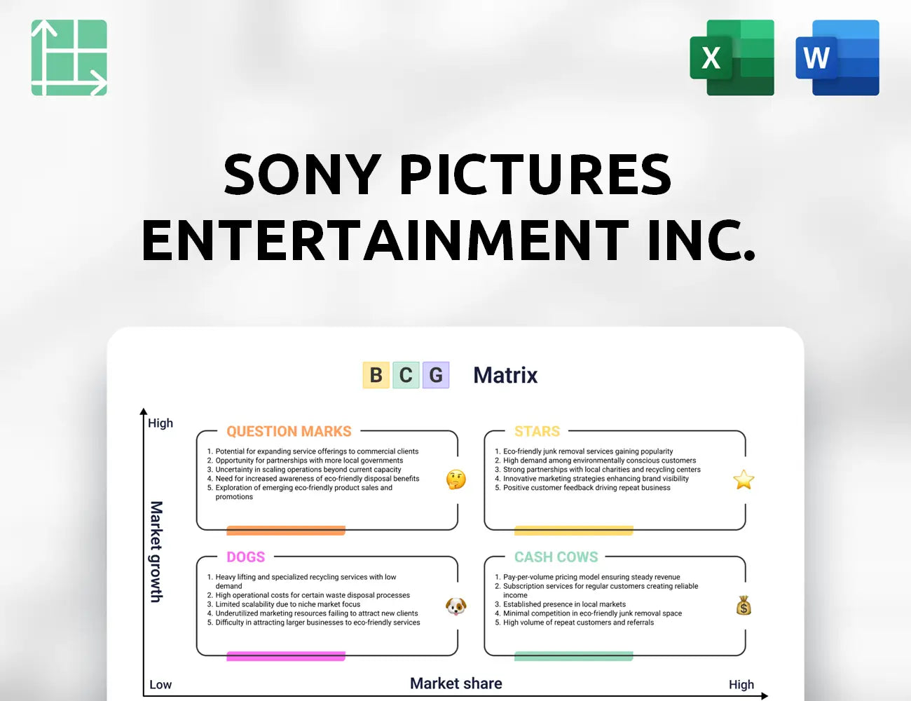 Sony Pictures Entertainment Inc. Boston Consulting Group Matrix