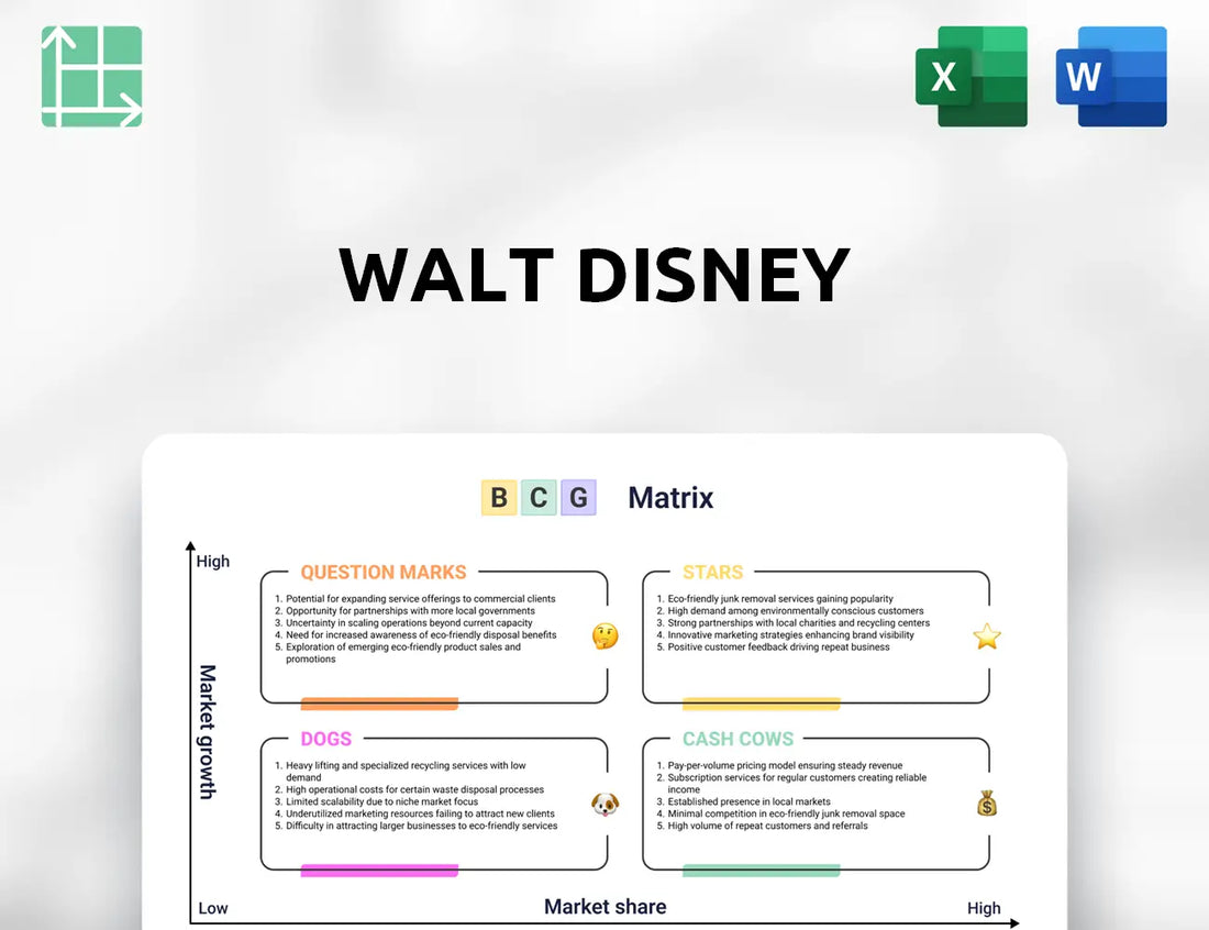 Walt Disney Boston Consulting Group Matrix